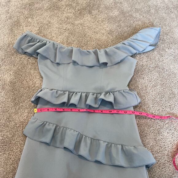 Show Me Your Mumu Women's Greta Dress‎ in Steel Blue Stretch Size M - Picture 7 of 9